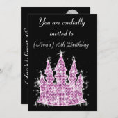 Aschenputtel-Schloss-diamante de Einladung (Vorne/Hinten)