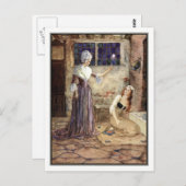 Aschenputtel und Fairy Godmutter - Millicent Sower Postkarte (Vorne/Hinten)