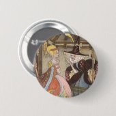 Aschenputtel und gute Fee, Vintage Märchen Button (Vorne & Hinten)