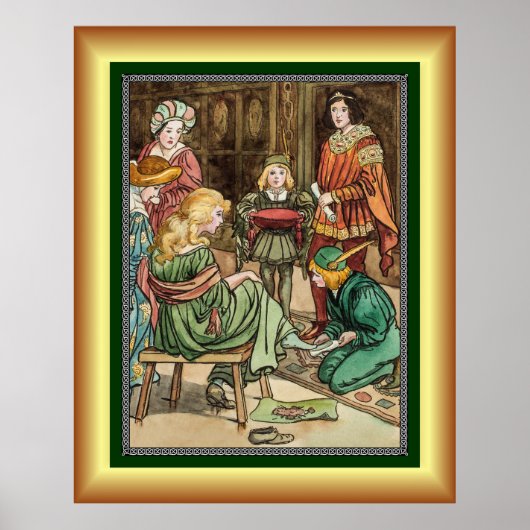 Aschenputtel und ihr Prinz ~ versuchen, den Schläg Poster (Vorne)