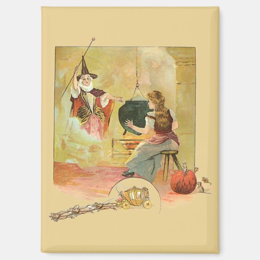 Aschenputtel und ihre Fee Magnet (Vorderseite)