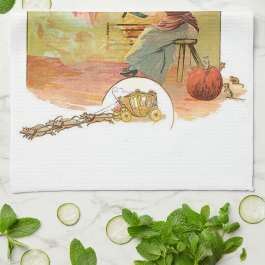 Aschenputtel und ihre feenhafte Gott-Mutter Geschirrtuch (Gefaltet)