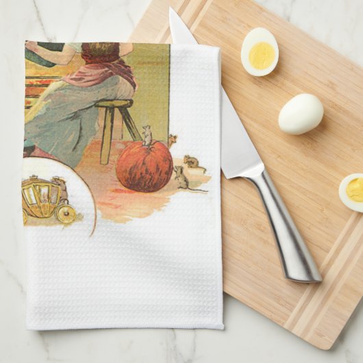 Aschenputtel und ihre feenhafte Gott-Mutter Geschirrtuch (Viertel Falte)