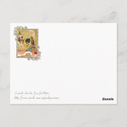 Aschenputtel und ihre Mutter Postkarte (Rückseite)