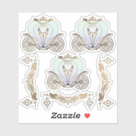 Aschenputtel und Laternen Aufkleber