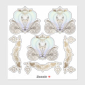 Aschenputtel und Laternen Aufkleber (Blatt)