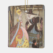 Aschenputtel und Märtyrerin, Vintage Märchen Keramikornament (Links)