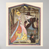 Aschenputtel und Märtyrerin, Vintage Märchen Poster (Vorne)