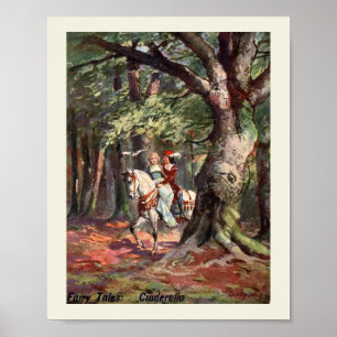 Aschenputtel und Prinz, 1907, Vintager Stil Poster