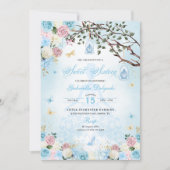 Aschenputtel Verzauberter Garten Süße 16 Einladung (Vorderseite)