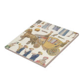 Aschenputtel, Vintage Viktorianische Puppentoilett Fliese (Seite)