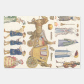 Aschenputtel, Vintage Viktorianische Puppentoilett Geschenkpapier Set (Vorderseite 3)