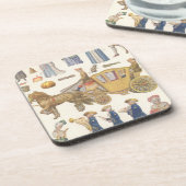 Aschenputtel, Vintage Viktorianische Puppentoilett Getränkeuntersetzer (Linke Seite)