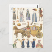 Aschenputtel, Vintage Viktorianische Puppentoilett Postkarte (Vorne/Hinten)