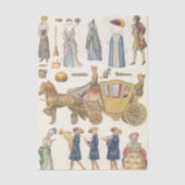 Aschenputtel, Vintage Viktorianische Puppentoilett Seidenpapier (Vorderseite)