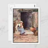 Aschenputtel von Millicent Sowerby Verlassen Postkarte (Vorne/Hinten)