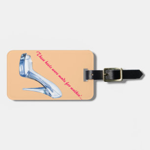 Aschenputtelglasfersen-Arbeits-Abzeichen Gepäckanhänger