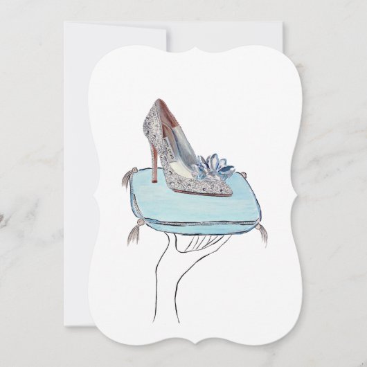 Aschenputtels Pantoffel Feiertagskarte (Vorderseite)