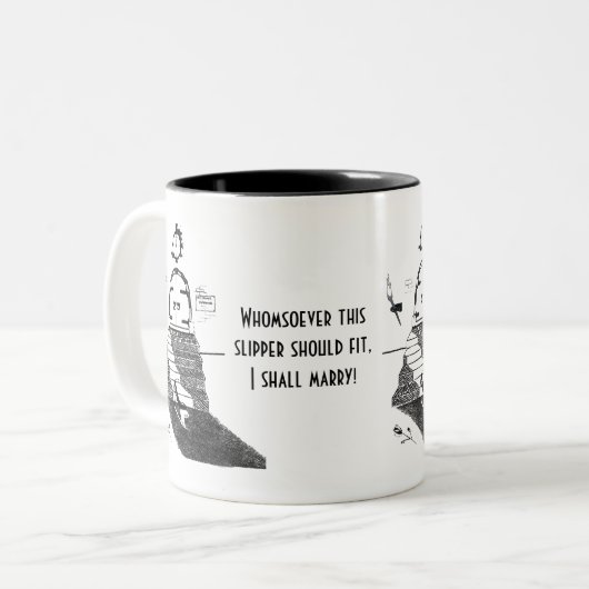 Aschenputtels Pantoffel-Tasse Zweifarbige Tasse (Vorderseite Links)