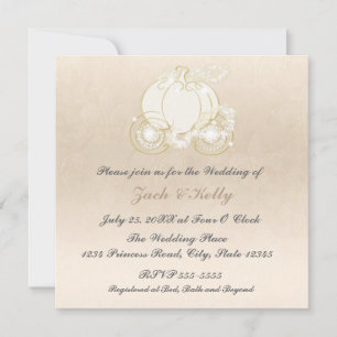 Ascheputtel Prinzessin Kutsche Hochzeitseinladung Einladung