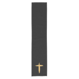 Aschermittwoch Gold Cross Table Runner Kurzer Tischläufer
