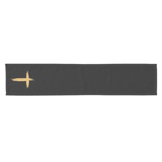 Aschermittwoch Gold Cross Table Runner Kurzer Tischläufer (Horizontal)