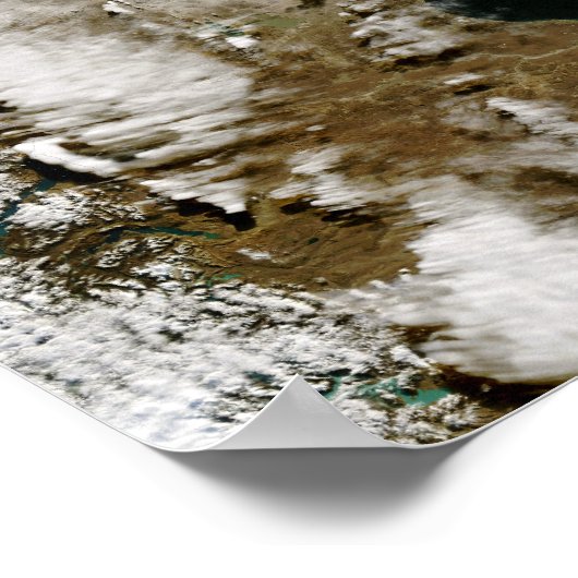 Aschewolke aus dem Ausbruch des Chaiten-Vulkans, C Poster (Ecke)