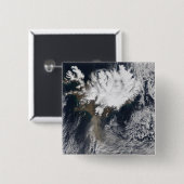 Aschewolke vom Vulkan Eyjafjallajokull, Island Button (Vorne & Hinten)