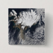 Aschewolke vom Vulkan Eyjafjallajokull, Island Button (Vorderseite)
