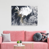 Aschewolke vom Vulkan Eyjafjallajokull, Island Leinwanddruck (Insitu (Wohnzimmer))