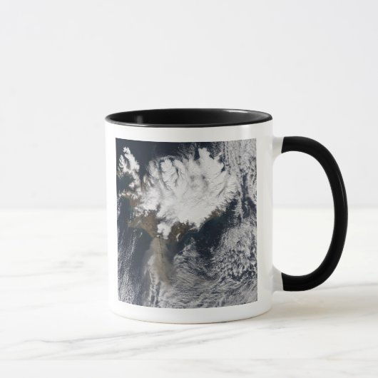 Aschewolke vom Vulkan Eyjafjallajokull, Island Tasse (Rechts)