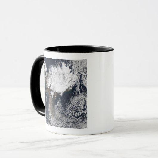 Aschewolke vom Vulkan Eyjafjallajokull, Island Tasse (Vorderseite Links)