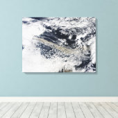 Aschewolke vom Vulkan Eyjafjallajokull Leinwanddruck (Insitu (Holzboden))