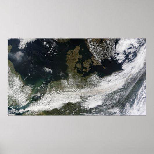 Aschewolke vom Vulkan Eyjafjallajokull Poster (Vorne)