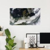Aschewolke vom Vulkan Eyjafjallajokull Poster (Heimbüro)