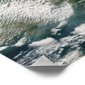 Aschewolke vom Vulkan Eyjafjallajokull Poster (Ecke)