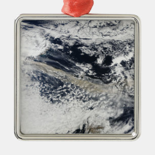 Aschewolke vom Vulkan Eyjafjallajokull Silbernes Ornament