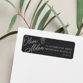 Aschfarben | Script Watermark Wedding Rücksendeadr