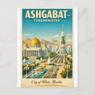 Aschgabat, Turkmenistan Reise 2026 Postkarte