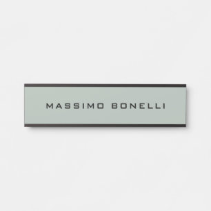 Aschgrau minimalist schlicht lesbar modern türschild