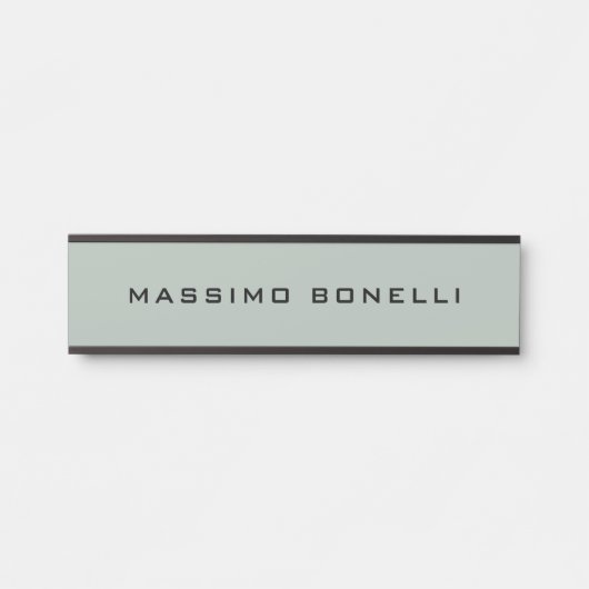 Aschgrau minimalist schlicht lesbar modern türschild (Vorderseite )
