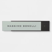 Aschgrau minimalist schlicht lesbar modern türschild (Vorderseite )