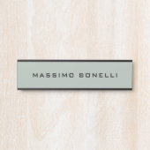 Aschgrau minimalist schlicht lesbar modern türschild (Vorderseite )