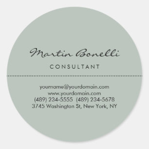 Aschgrau minimalistisches Modern Plain Runder Aufkleber