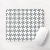 Aschgrau weißes Houndstooth Karomuster Mousepad (Mit Mouse)