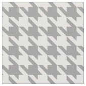 Aschgrau weißes Houndstooth Karomuster Stoff (Nahaufnahme)