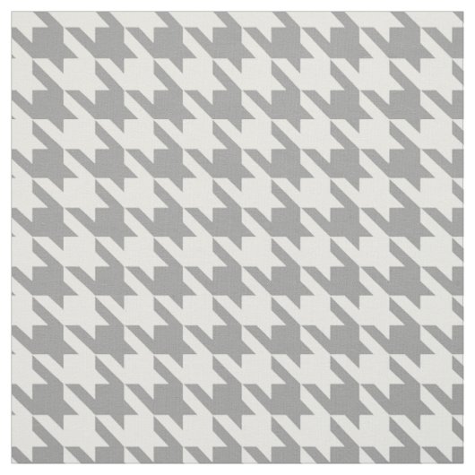 Aschgrau weißes Houndstooth Karomuster Stoff (Muster)