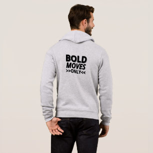 Aschgraue Jacke mit "King" vorne und "Bold Moves" Hoodie
