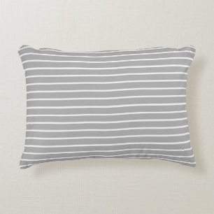 Aschgraue Streifen Design  Dekokissen
