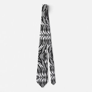 Aschgraues Tiger-Skin-Muster-Design Krawatte